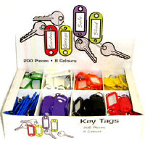 Plastic Key Labels (Assorted Colours)